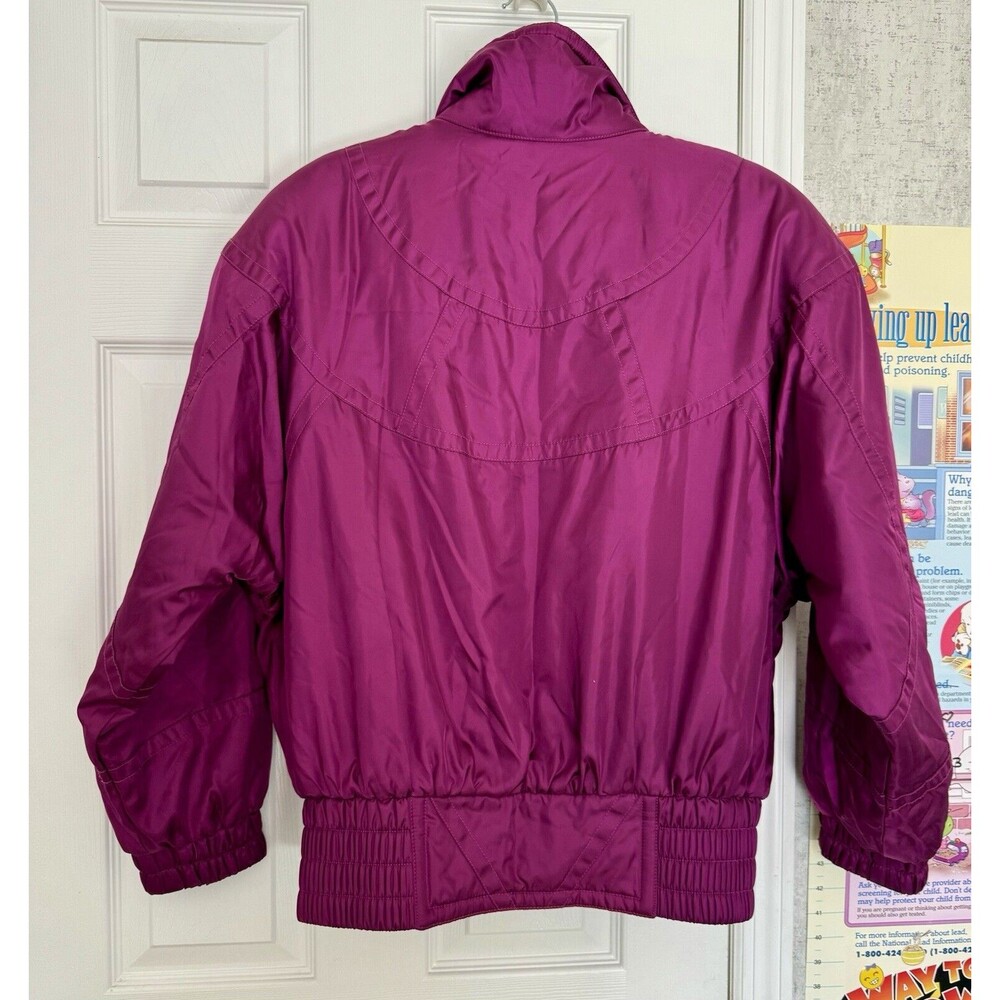 Vintage Tyrolia Skiwear Size 14 Women’s Purple Nylon Jacket Ski Winter - Picture 9 of 9